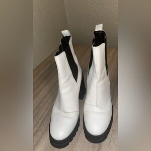 White & Black boots